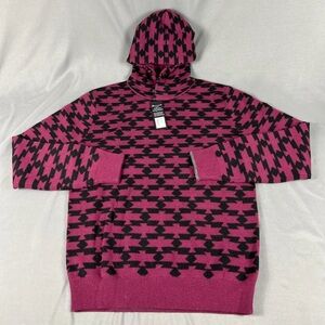 Greyson Sweater Hoodie Koko Thunderbird Print Medium Hawkeye Wool Cashmere